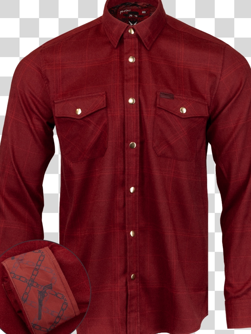 XL Retro Rifle Django Unchained Flannel